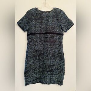 Proenza Schouler tweed silk blend sheath dress with pockets size 8